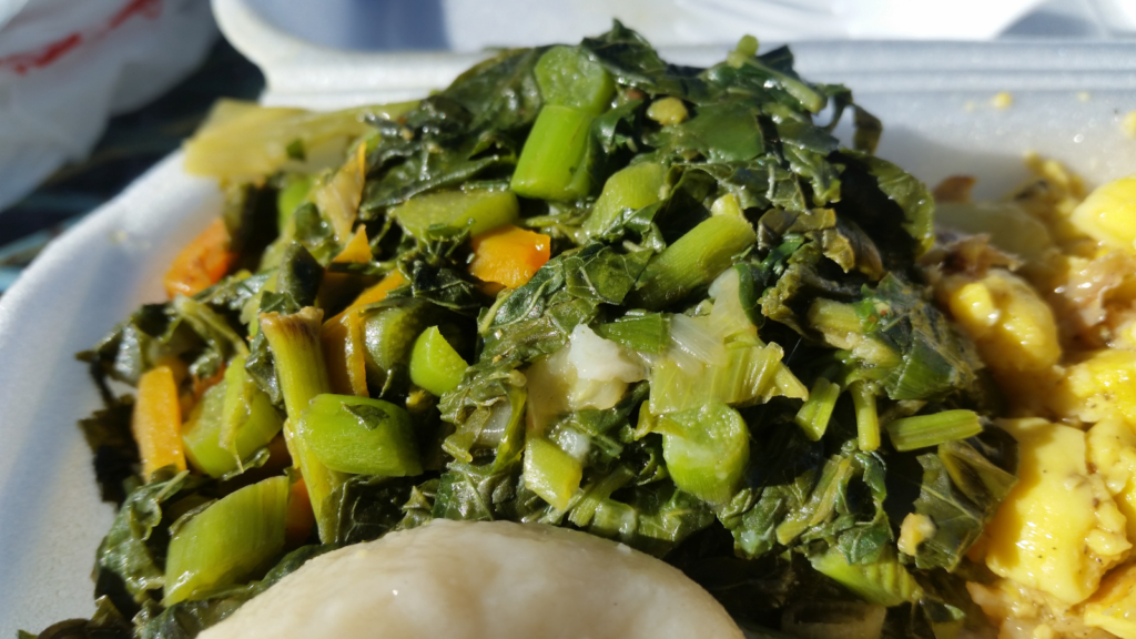 Health by Queen Gee - cooked vs raw Callaloo  